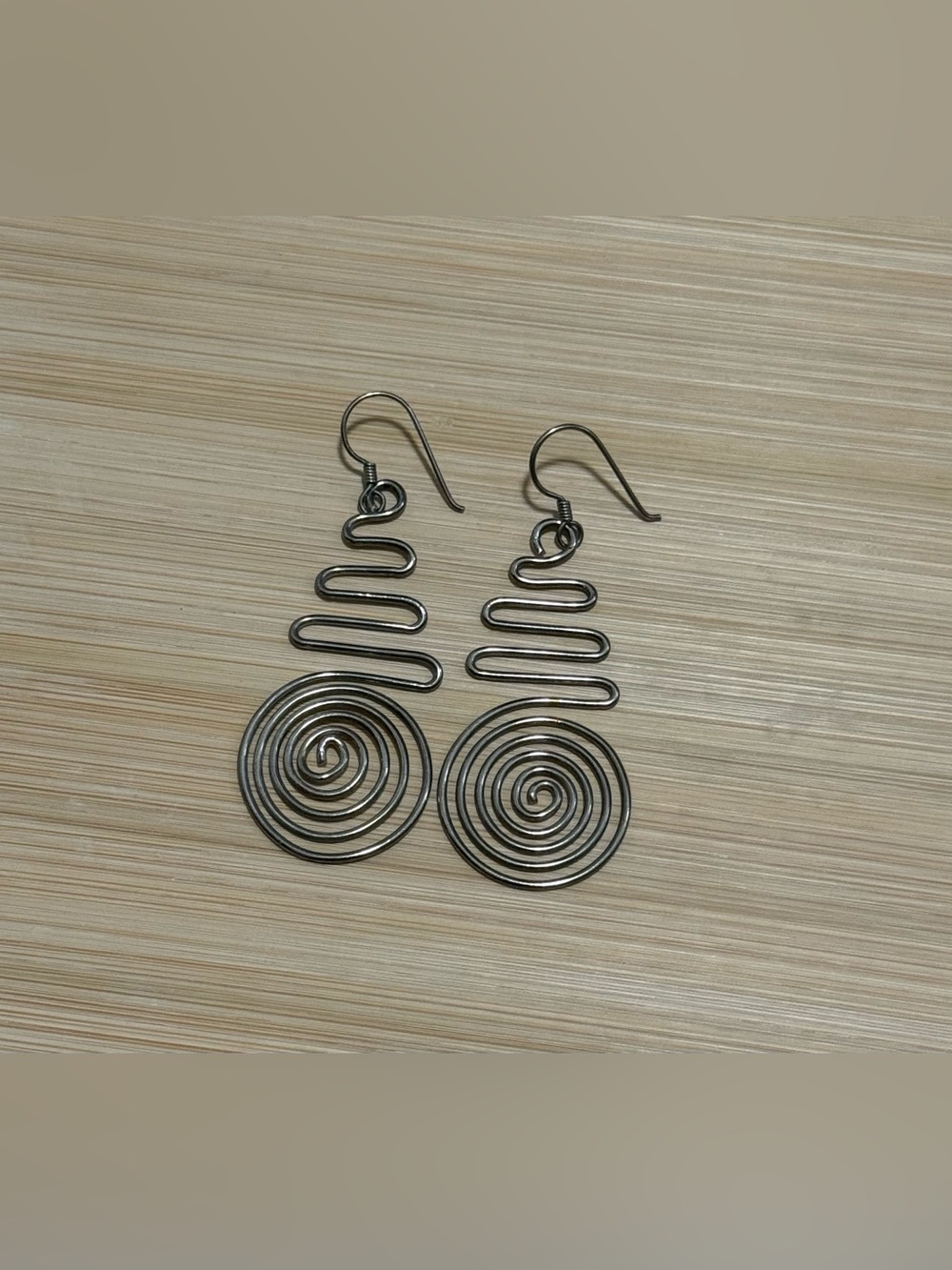 Spiral Wire Drop Earrings